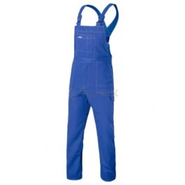 Spodnie ochronne męskie r. XL niebieski na szelkach